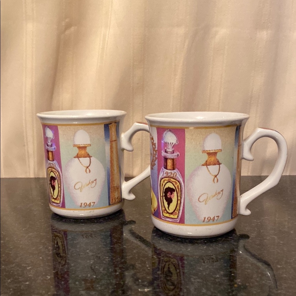 Vintage Avon Perfume Mugs Set of Two